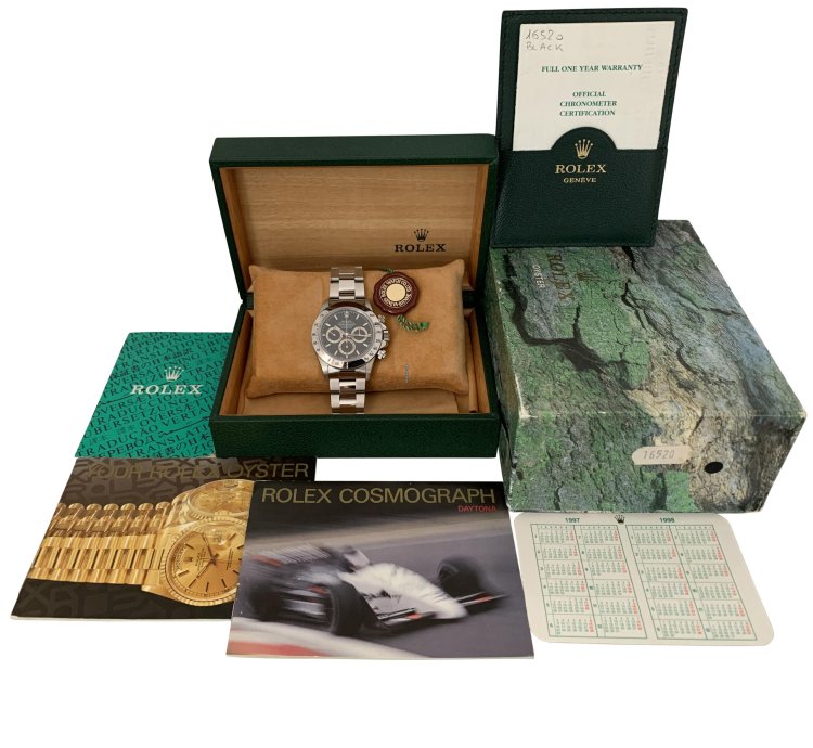 Rolex Daytona 16520 By Patrizzi T66 Series Black Dial New Nos Full Set 1997