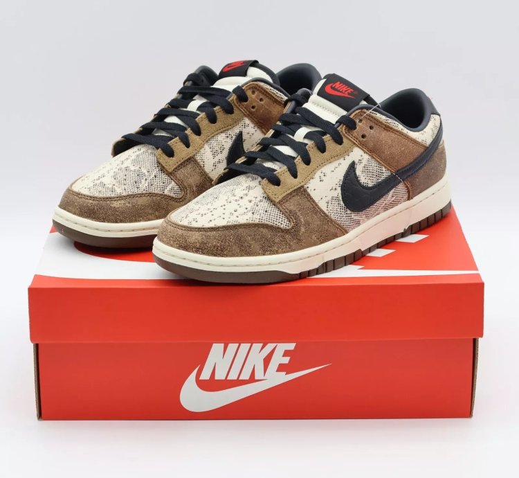 Fj5434-120 Nike Dunk Low Head 2 Head Cojp Natural Black Ale Brown Pecan