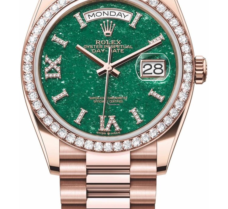 Rolex Day-date 36 Green Dial Diamonds Fullset New 2023