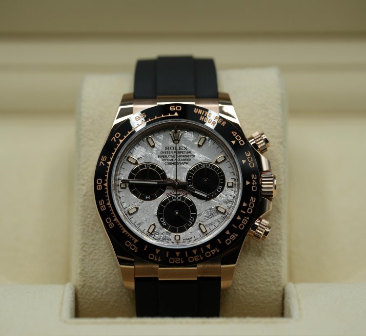 Rolex Daytona 18ct Rose Gold Meteorite Dial Discontinued 2023 Unworn 116515ln
