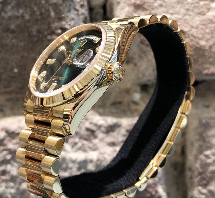Rolex Day-date 36 Green Diamonds Dial 2023 Lc100