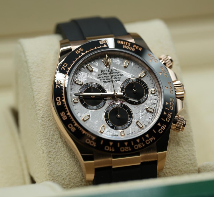 Rolex Daytona 18ct Rose Gold Meteorite Dial Discontinued 2023 Unworn 116515ln