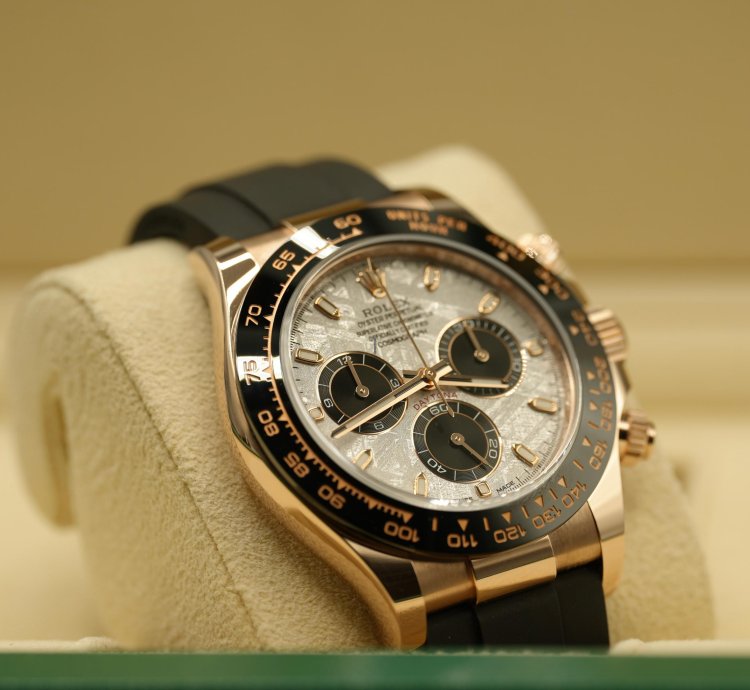 Rolex Daytona 18ct Rose Gold Meteorite Dial Discontinued 2023 Unworn 116515ln