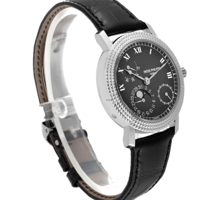Patek Philippe Calatrava Cortina Jubilee White Gold Mens Watch 5057 Box Papers