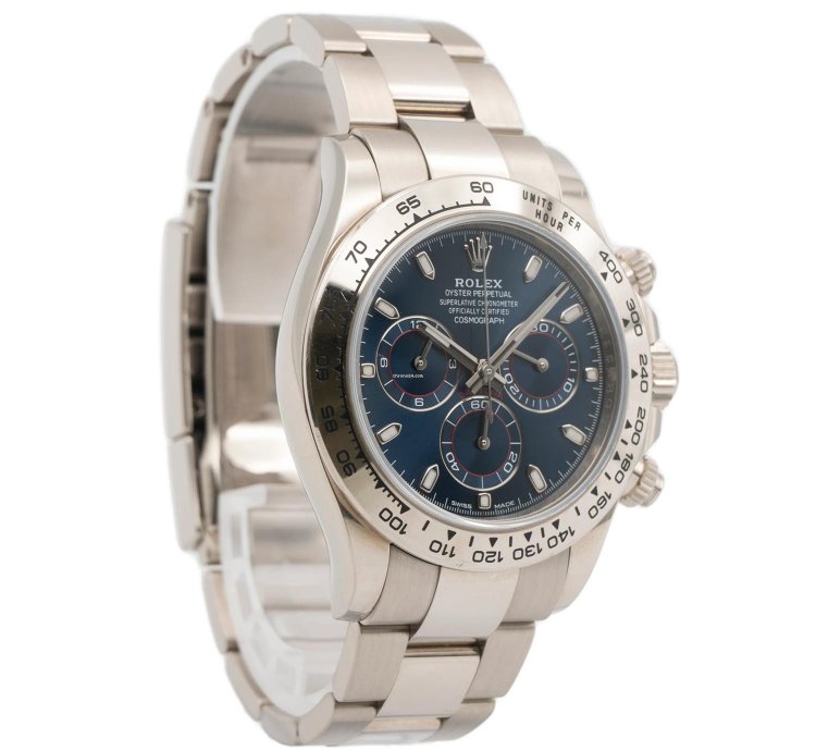 Rolex Daytona 18ct White Gold Blue Dial