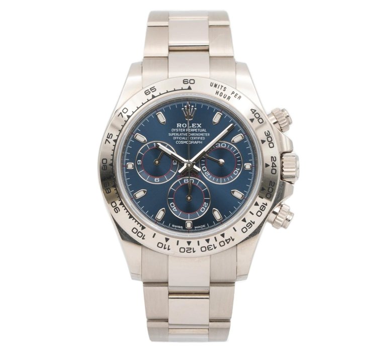Rolex Daytona 18ct White Gold Blue Dial