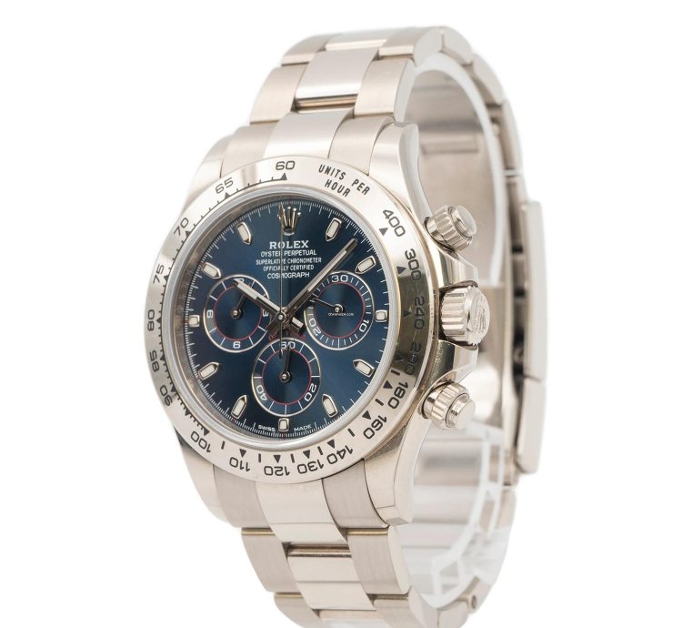 Rolex Daytona 18ct White Gold Blue Dial