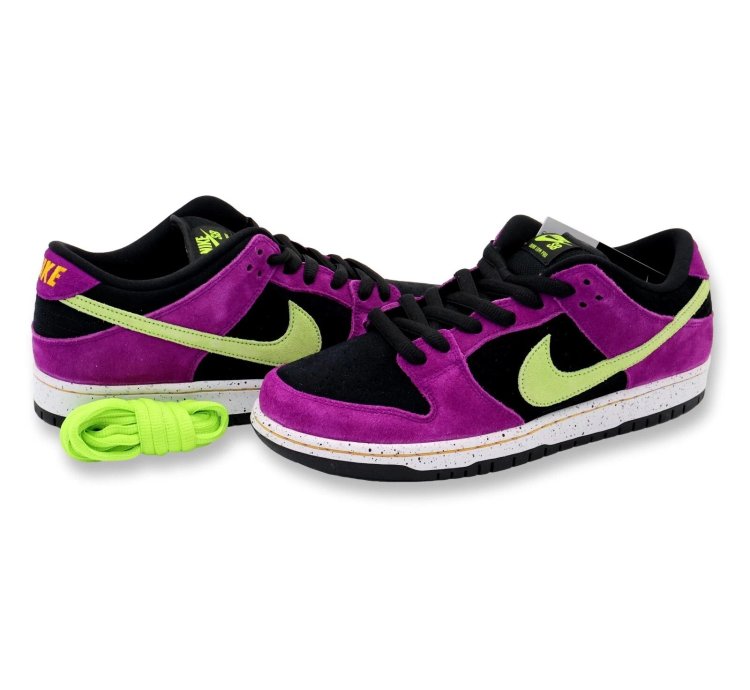Bq6817-501 Nike Sb Dunk Low Acg Terra Red Plum Black Taxi Citrin