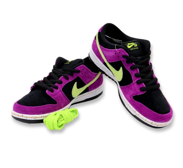 Bq6817-501 Nike Sb Dunk Low Acg Terra Red Plum Black Taxi Citrin