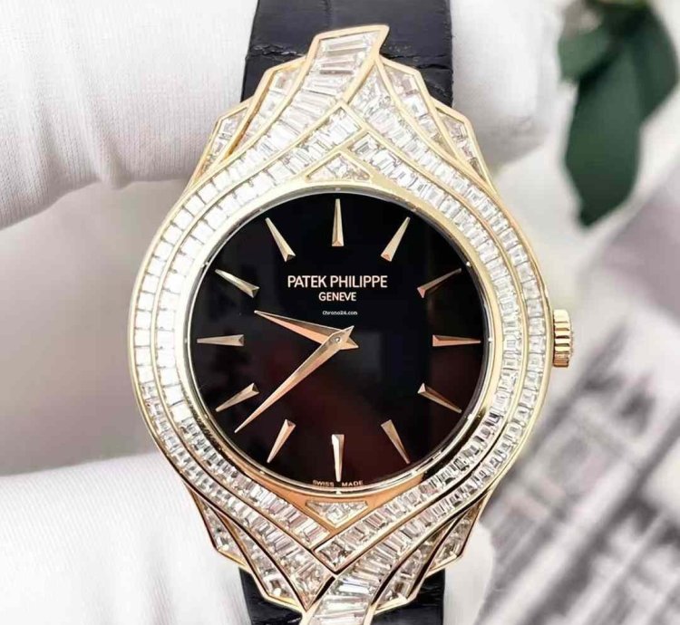 Patek Philippe Calatrava Diamond Rose Gold Mechanical Watch 34mm Calatrava 4895r