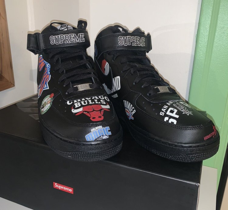 Supreme Nba Air Force 1 Mid 07 Black 2018