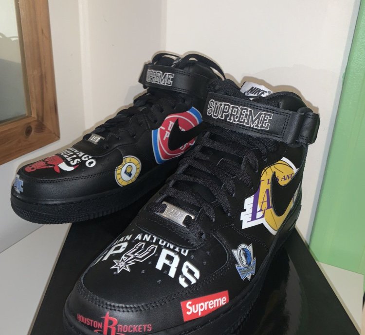 Supreme Nba Air Force 1 Mid 07 Black 2018