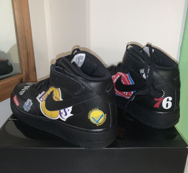 Supreme Nba Air Force 1 Mid 07 Black 2018