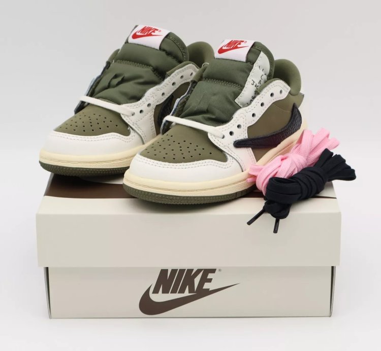 Do5442-200 Travis Scott Nike Ps Air Jordan 1 Low Og Sp Reverse Olive