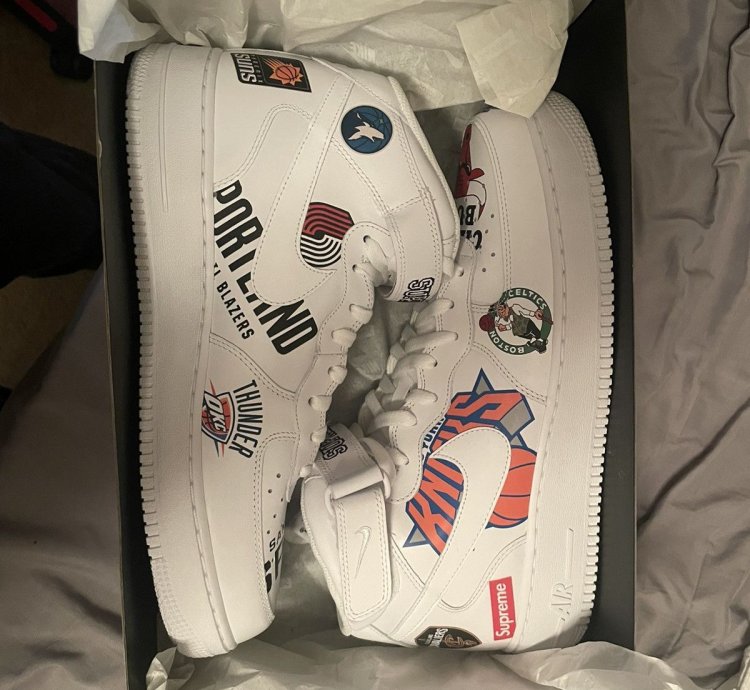 Supreme Nba Air Force 1 Mid 07 White 2018