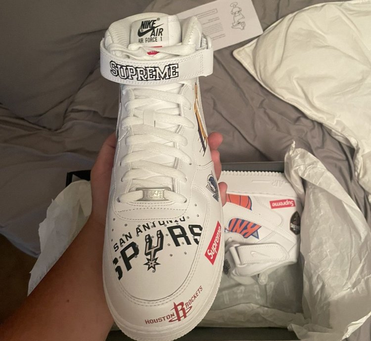 Supreme Nba Air Force 1 Mid 07 White 2018