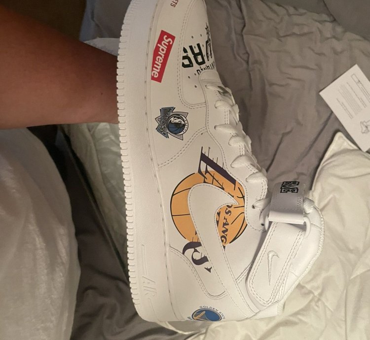 Supreme Nba Air Force 1 Mid 07 White 2018