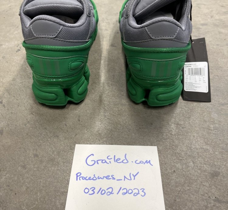2018 Raf Simons Adidas Ozweego Grey Green