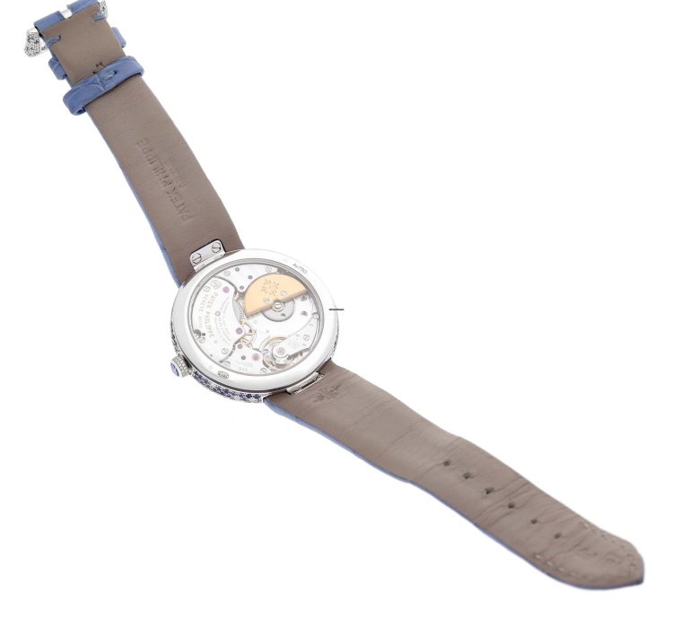 Patek Philippe Calatrava Haute Joaillerie White Gold Mother Of Pearl Diamond Sapphire Ladies Watch 4899