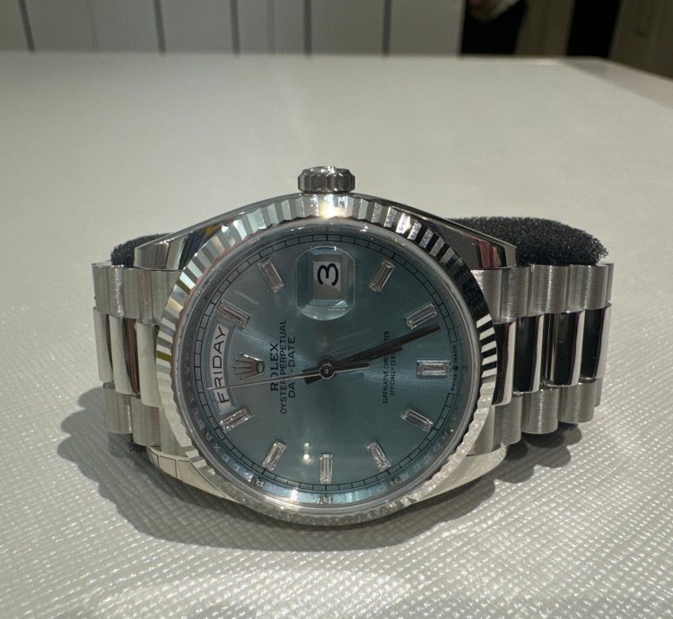 Rolex Day-date 36 Ice Blue With Baguettes New 2024