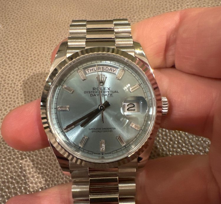 Rolex Day-date 36 Ice Blue With Baguettes New 2024