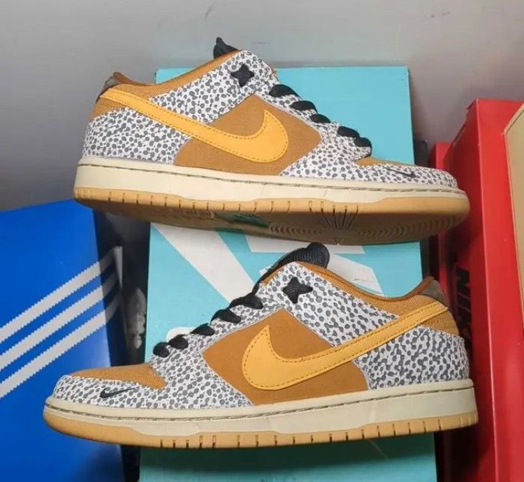 Nike Sb Dunk Low Safari Us Men Size 8 Extra Laces With Box