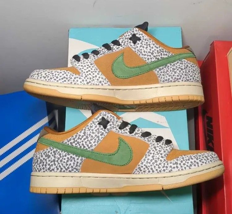Nike Sb Dunk Low Safari Us Men Size 8 Extra Laces With Box