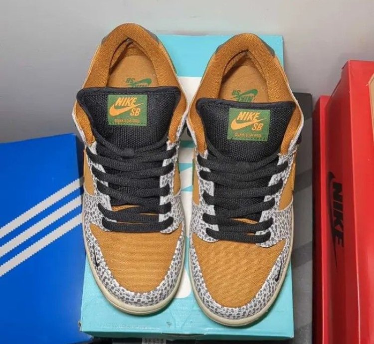 Nike Sb Dunk Low Safari Us Men Size 8 Extra Laces With Box