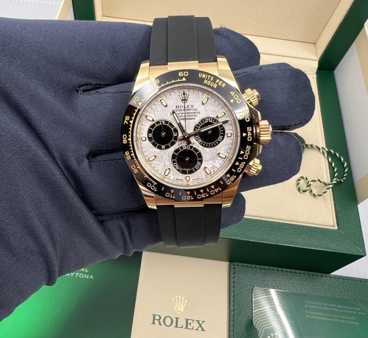 Rolex Daytona 18k Yellow Gold Oysterflex Ceramic Daytona Meteorite Dial