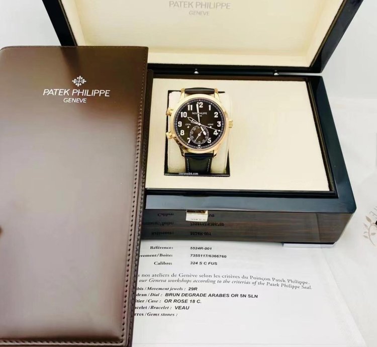 Patek Philippe Calatrava Pilot Travel Time 18k Rose Gold 2019
