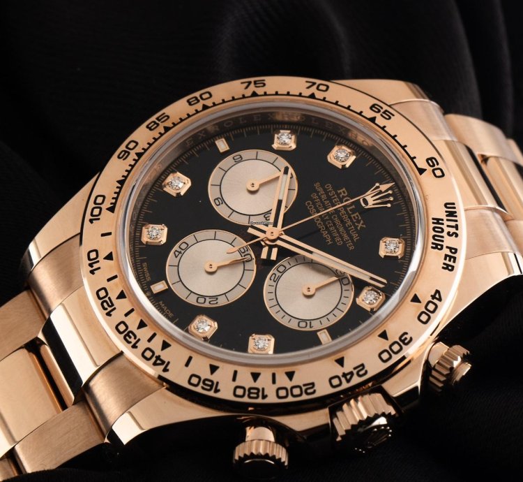 Rolex Daytona 18kt Ros Gold Diamanten Ref 126505 2024 Full Set Ungetragen