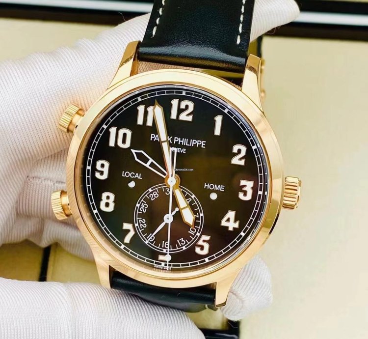Patek Philippe Calatrava Pilot Travel Time 18k Rose Gold 2019