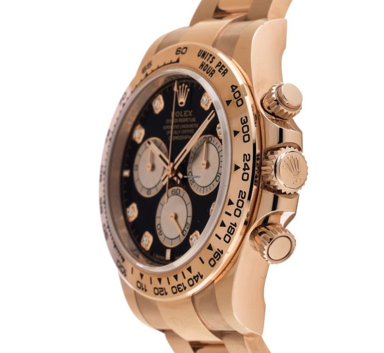Rolex Daytona 18kt Ros Gold Diamanten Ref 126505 2024 Full Set Ungetragen