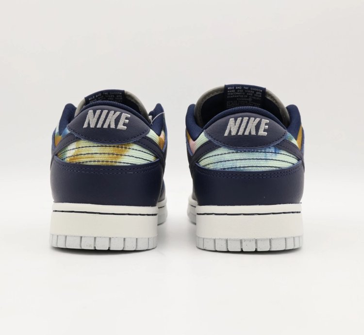 Dm0108-400 Nike Dunk Low Graffiti Navy Yellow Obsidian Summit White Red