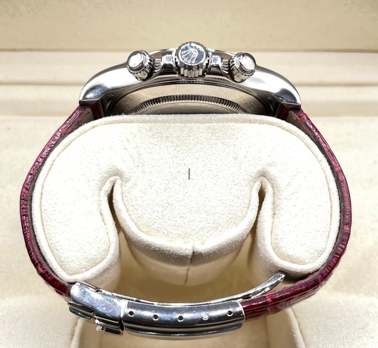 Rolex Daytona 18kt Whitegold Ruby Diamond Original Setting Very Rare Piece