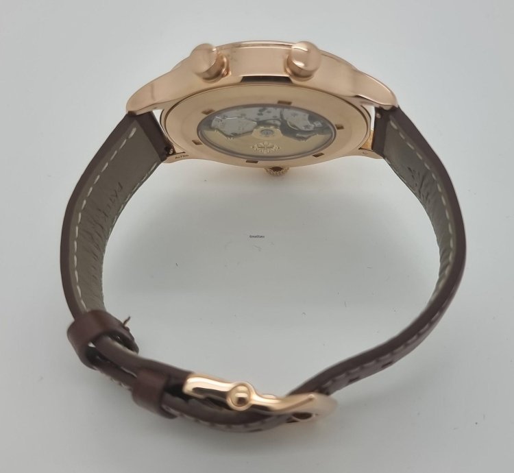 Patek Philippe Calatrava Pilot Travel Time 18k Rose Gold Mens 42mm Watch Ps