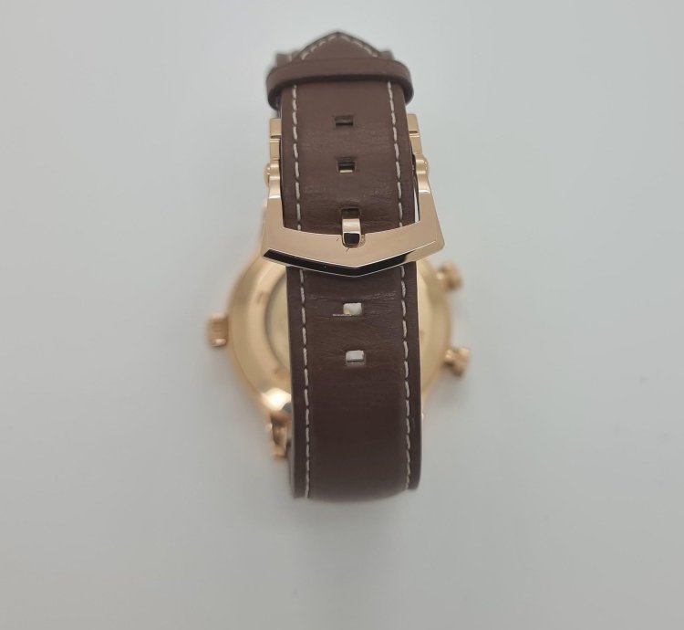 Patek Philippe Calatrava Pilot Travel Time 18k Rose Gold Mens 42mm Watch Ps