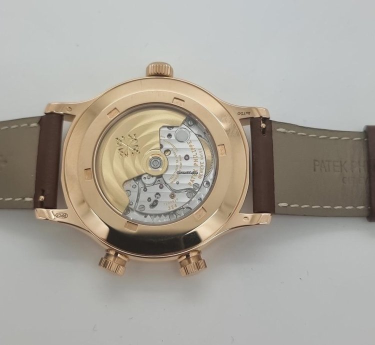 Patek Philippe Calatrava Pilot Travel Time 18k Rose Gold Mens 42mm Watch Ps