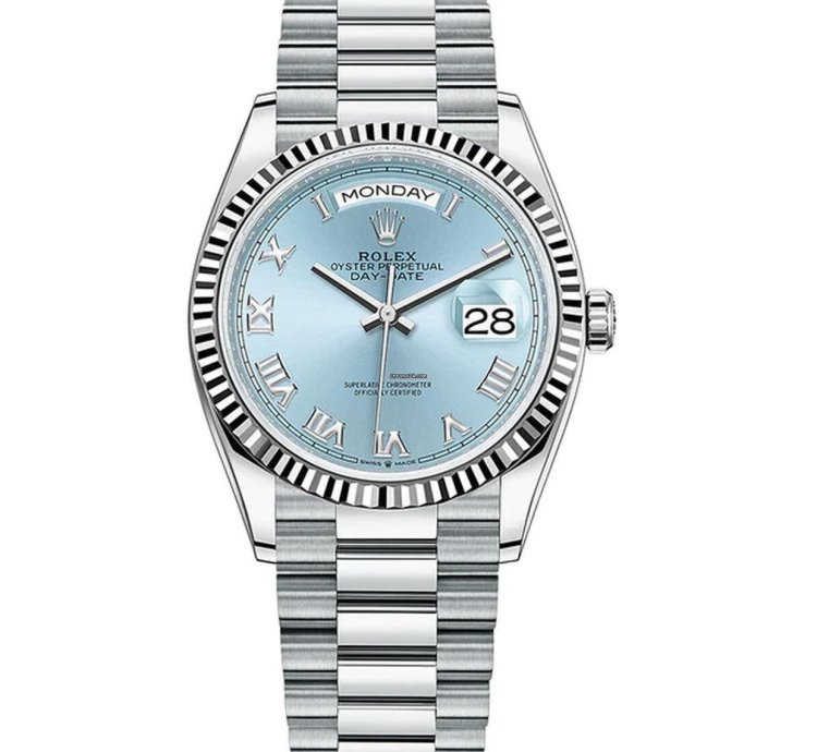 Rolex Day-date 36 New 2023 Day Date 36mm Platinum Fluted Roman Numeral