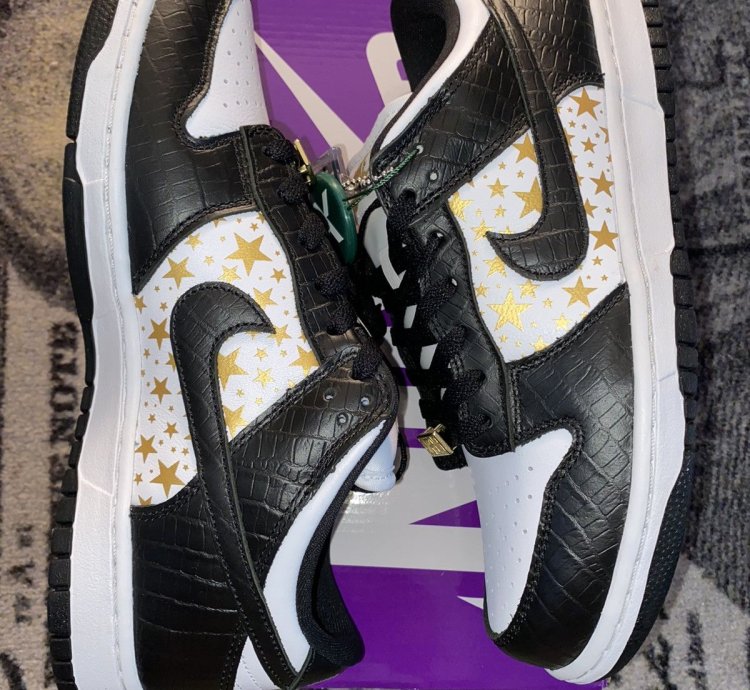 Nike Sb Dunk Low Supreme Stars Black 2021