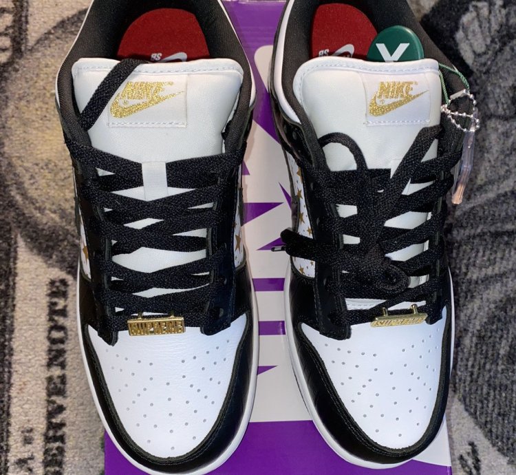 Nike Sb Dunk Low Supreme Stars Black 2021