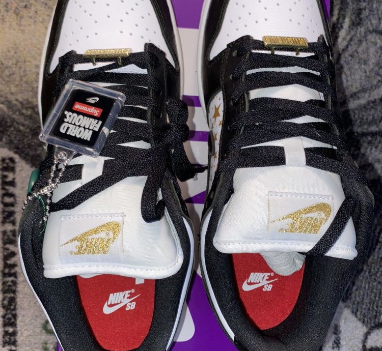 Nike Sb Dunk Low Supreme Stars Black 2021