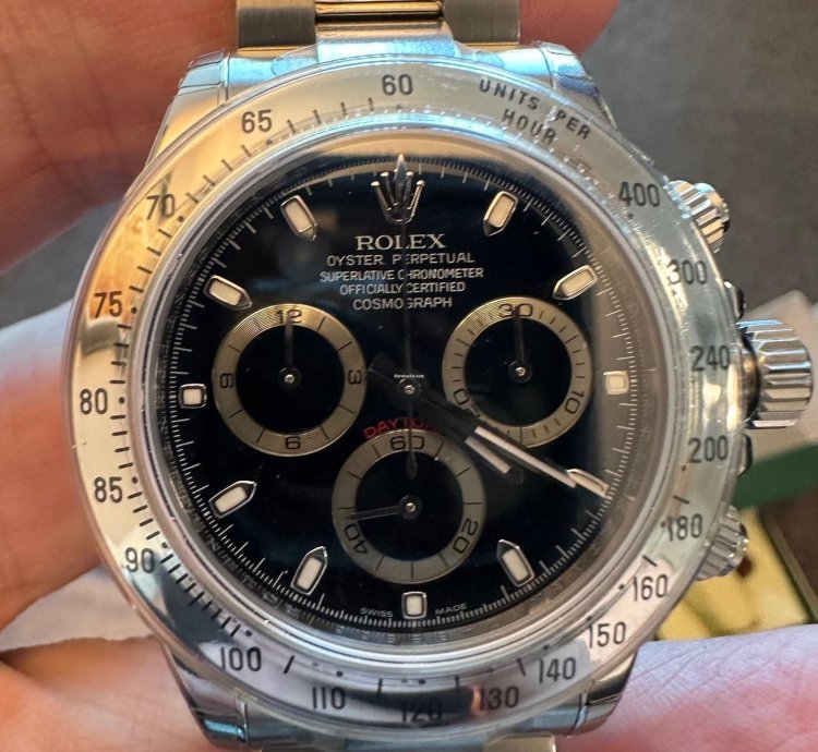 Rolex Daytona 2008 Black Dial 116520 Full Stickers Full Set Nos Unworn