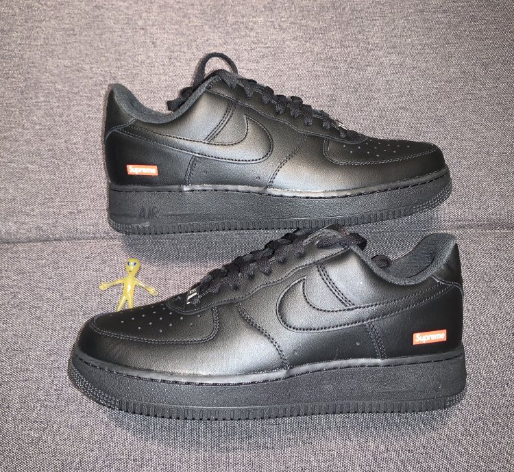 Supreme Nike Air Force 1 Low Cu9225-001 Fw20 Black Size 8 5