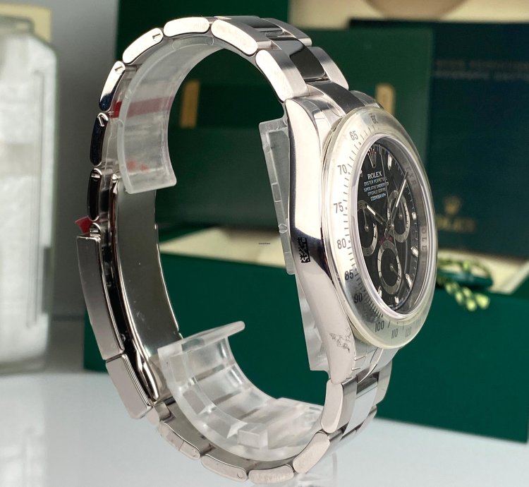 Rolex Daytona 2014 Rolex Daytona 116520 New Old Stock Aph Black Dial Random Full Stickers Nos Complete