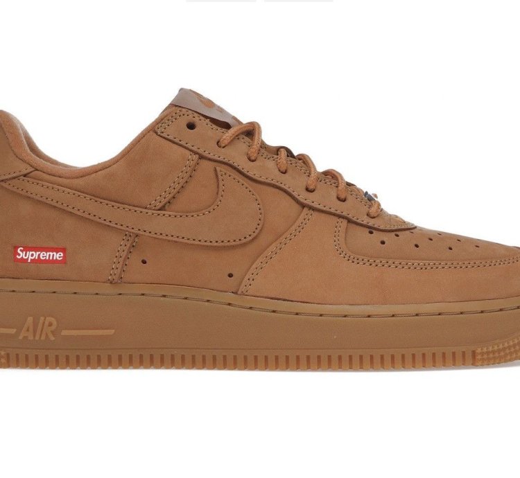 Supreme Nike Air Force 1 Low In Wheat - Size 9 5