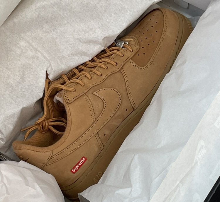 Supreme Nike Air Force 1 Low In Wheat - Size 9 5