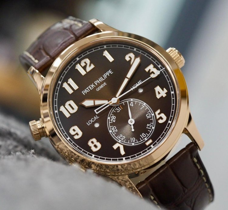 Patek Philippe Calatrava Pilot Travel Time Rose Gold