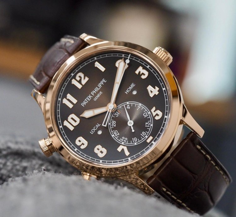 Patek Philippe Calatrava Pilot Travel Time Rose Gold