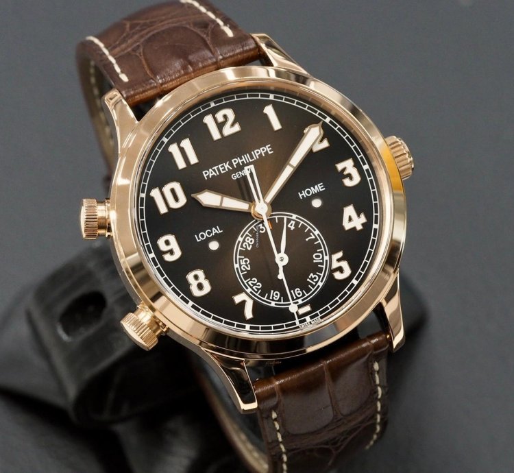 Patek Philippe Calatrava Pilot Travel Time Rose Gold